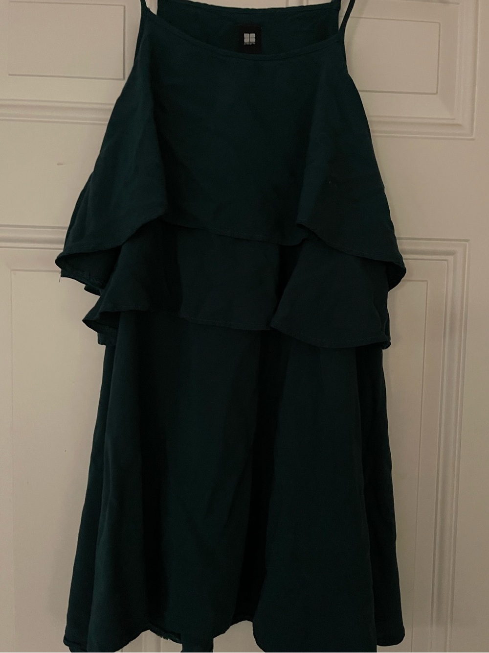 Insight Teal Green Layered Dress with Spaghetti Straps